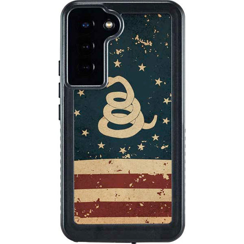 Dont Tread On Me American Flag Galaxy S24 Plus Waterproof Case